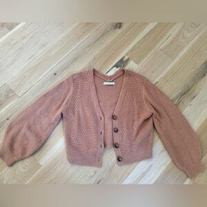 Like new abercrombie and fitch cropped cardigan. Color burnt orange.